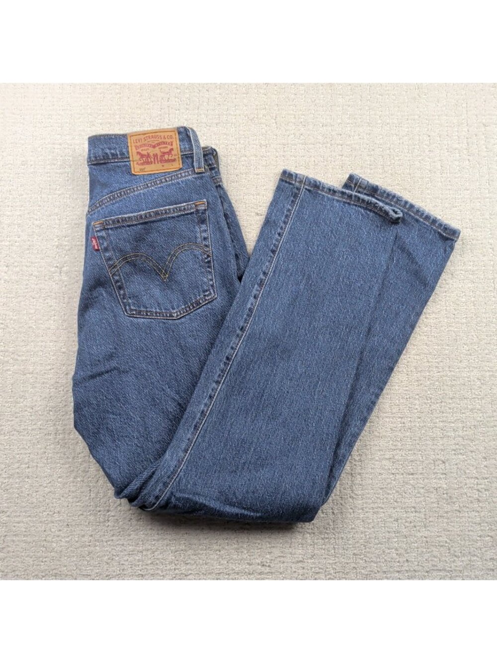 Levi Jeans 501 Original Denim Women's 27x30 Blue Button Fly Light Wash Denim